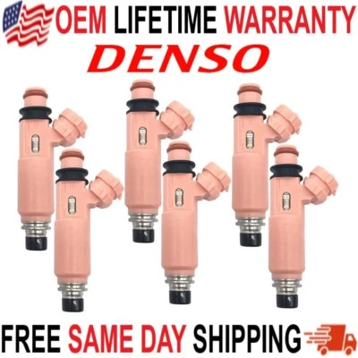 OEM 6x Denso Fuel Injectors Fits 2006-2008 Lexus RX400H 3.3L V6 #23250-20030 - Image 1 of 4