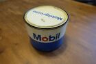 Scarce Vintage Mobil Grease Tin Classic Car / Garage Advertising 5Lb + Contents