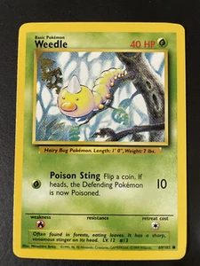 Weedle, Set Base, Ilimitado, 69/102 1999 Carta Pokémon PSA Listo Casi Como Nuevo - Imagen 1 de 2