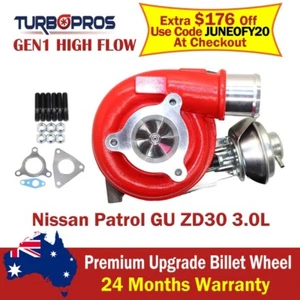 Turbo Pros GEN1 Alto Flujo Turbo Cargador para Nissan Patrol GU ZD30 3.0L - Imagen 1 de 10