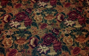 TELA MULTIUSOS KINGSWAY ASTLEY GRANGE MARRÓN LINO FLORAL POR YARDA 54"W - Imagen 1 de 5