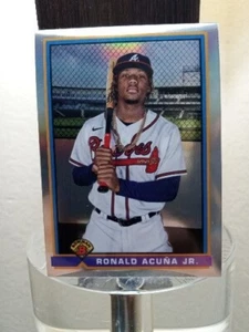 🔥Ronald Acuna Jr. 2021 Bowman Chrome '91 REFRACTOR #91BRA - Atlanta Braves🔥 - Picture 1 of 5