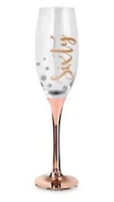 60th Sixtieth Birthday Celebration Rose Gold Stem Champagne Glass Gift Boxed