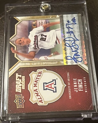 JENNIE FINCH 2009-10 UD Upper Deck Draft Alma Mater Auto Autograph /99 USA SP - Image 1 of 2