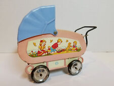 Vintage  1950s Vintage Ohio Art tin litho baby buggy carriage stroller  Nice!