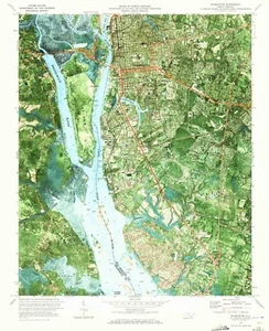 Wilmington NC Topographic Map 1970 USGS – Premium Matte Print – North Carolina - Bild 1 von 1