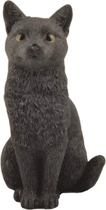 3 Inch Black Cat Sitting Hand Painted Mini Figurine Statue Sculpture *GIFT BOXED - Picture 1 of 4