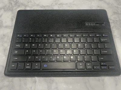 Teclado inalámbrico Bluetooth ultrafino negro para iPad Pro, iPhone Foto 1 de 4