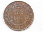 1920 India Plain No Dots E/F 6 Pearl Penny George V Pre Decimal Australia Coin