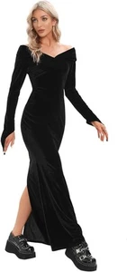 Womans Dress Off Shoulder Gothic Halloween Costume (XL Size) - Picture 1 of 5