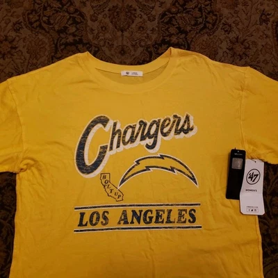 Новая женская футболка Los Angeles Chargers размер большой L NFL желтая футболка новая с ценниками - Изображение 1 из 2