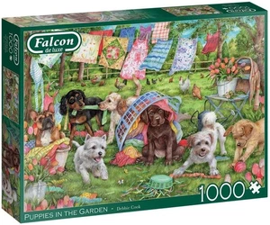 NEW Falcon Jigsaw Puzzle 1000 Pieces 12+ 11390 Puppies in the Garden - Imagen 1 de 2