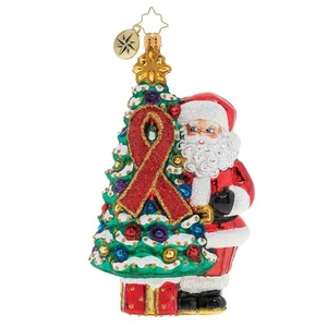 Christopher Radko Aids Awareness Christmas Tree Ornament #1020034 NIB - Picture 1 of 1