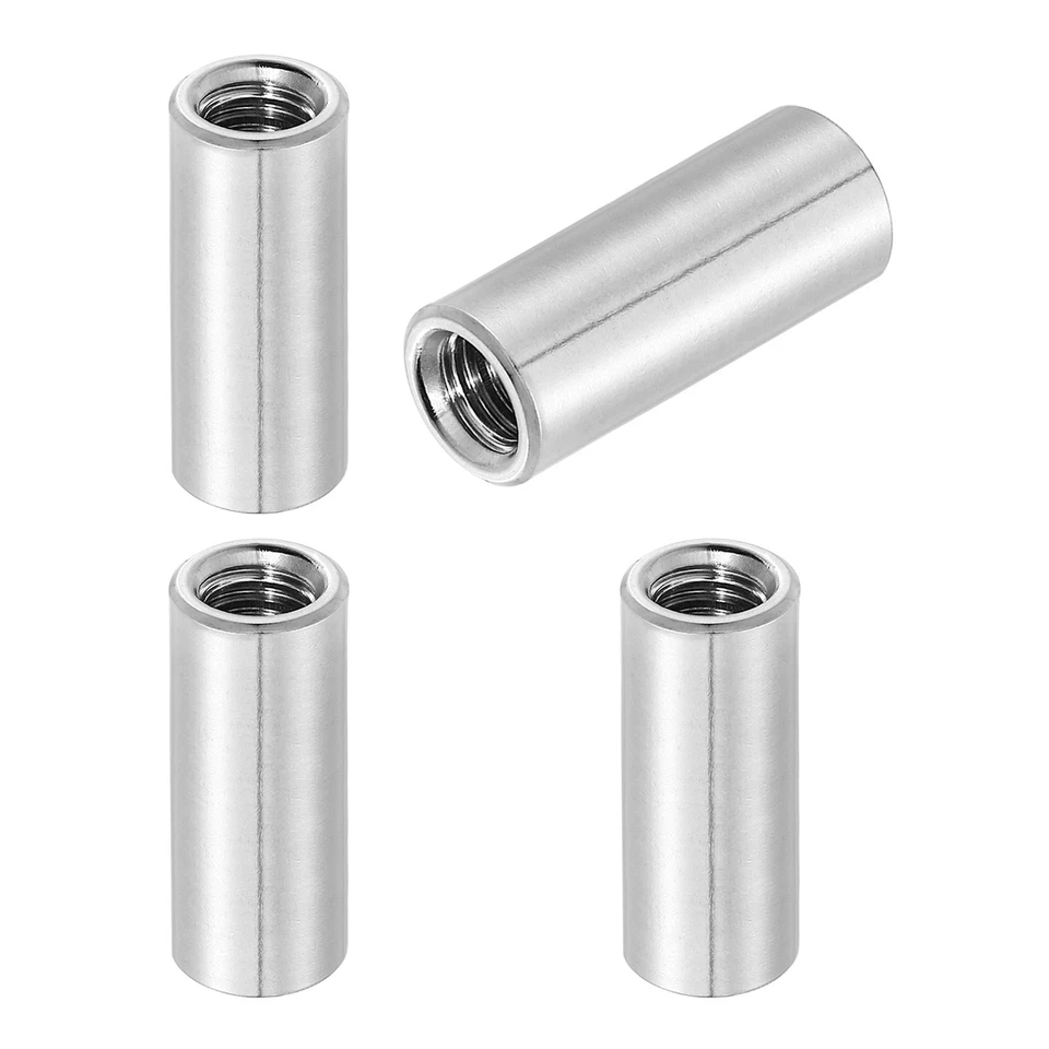 2 Stück 304 Edelstahl M8 x 1,25 mm Runde Überwurfmuttern, 0,47 x 1,18 Zoll (ODxH) - Bild 1 von 4