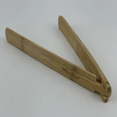 Pampered Chef Bamboo Wood 11 Inch Tongs Salad - Image 1 of 4