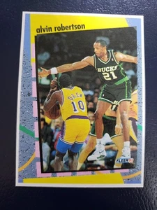 Alvin Robertson Milwaukee Bucks 1991 Fleer Wheaties White Border WOW - Picture 1 of 2