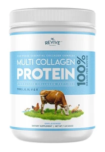 Multi Collagen Hydrolyzed Protein (16oz) - Types I, II, III, V & X - Grass Fe... - Picture 1 of 7