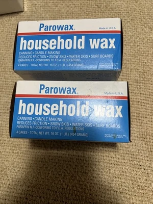 2 Boxes Vintage Parowax Household Candles Skis Surf Boards Paraffin Wax 1lb each - Image 1 of 4