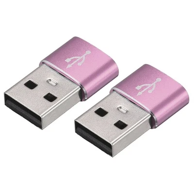 Adattatori da USB C Femmina a USB Maschio Tipo C a USB Convertitori Oro Rosa/2 Pezzi - Immagine 1 di 4