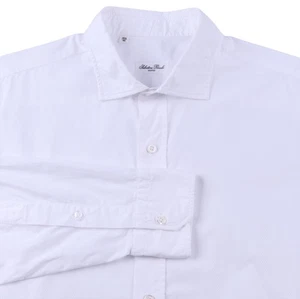 Salvatore Piccolo Napoli ITALY White Cotton Spread Collar Dress Shirt 16.5 - Picture 1 of 7