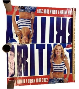 2 Vintage Britney Spears Dream Within A Dream 2002 Pepsi World Tour 21x35" Poster - Bild 1 von 23