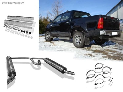 Fox Sidepipe-Anlage ab Kat rechts-links Toyota Hilux Double Cap Dieseloptik 80° - Bild 1 von 4