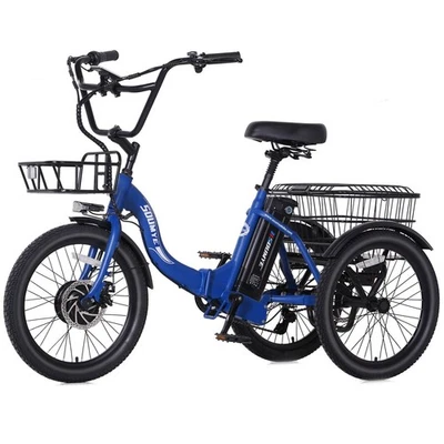 Triciclo Eléctrico Soumye para Adultos, Neumático 20" Motor 350W 374WH Batería Extraíble Foto 1 de 4