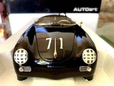 Autoart Porsche 356 Steve McQueen modellino auto nero raro nuovo - Immagine 1 di 4