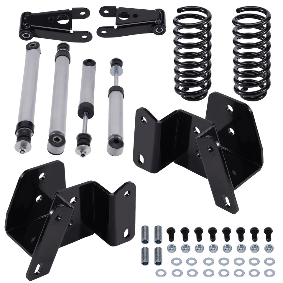 Front 3" Rear 4" Drop Lowering Kit w/ Shocks springs For Ford F100 F150 73-79 - Изображение 1 из 4