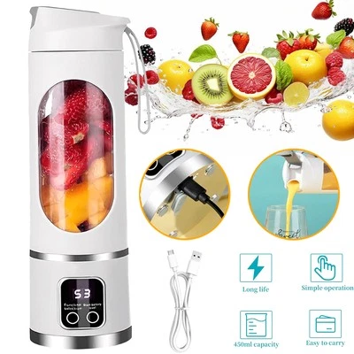 Frullatore Smoothie USB Portatile Elettrico Maker 450ML Mini Frullatore a Piantana Frullatore Nuovo - Immagine 1 di 4