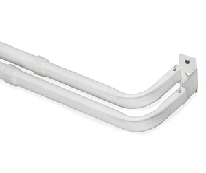 Durable Double Standard White Adjustable Curtain Rod Hardware Included (White... - Picture 1 of 1