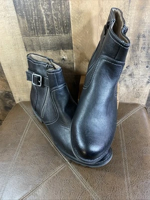 Natural Soul Women 11 M Ankle Boots All-Thru Comfort Black Zip Buckle Zipper - Image 1 of 4