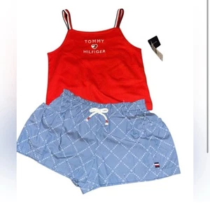 Tommy Hilfiger Girls Red Tank and Blue Shorts Set Size 6 4th Of July - Picture 1 of 2