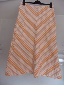 Roman Originals Skirt Lace Trim Size 8 10 W32" x L32" Orange Yellow Chevron - Picture 1 of 10