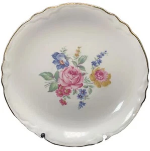 Scio Pottery Replacement Saucer Hazel Pink Rose Blue Yellow Floral Vintage MCM - Picture 1 of 6