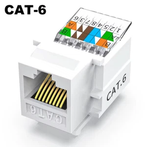 Cat6 Tool-Less RJ45 Keystone Jack, No Punch-Down Tool Required - Picture 1 of 12