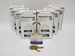 (6) MASTER LOCK #3 (3LFBLU) - BLUE LOGO 1-9/16”W x 1-1/2"H COMMERCIAL GRADE NIB - Picture 1 of 1