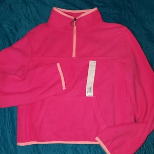 SALE*So Favorite 1/4 zip Girls sz S-7 Pink Fleece Pullover NWT OP$30 - Picture 1 of 3