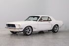 1968 Ford Mustang white | 24x36 inch POSTER | vintage classic car