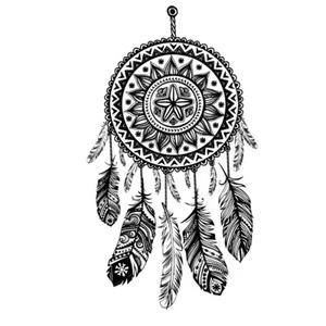 Flash Einmal Temporaneo Colla Tatuaggio Acchiappasogni Corpo Strand Regalo Festa - Bild 1 von 2