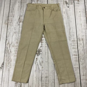 RARE 60S LEVIS BIG E STA-PREST JEANS BEIGE TAN TEXTURED TWILL PANTS SLACKS 34X29 - Picture 1 of 10