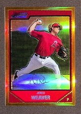 2007 Bowman Chrome Gold Refractor #4 Jered Weaver /50