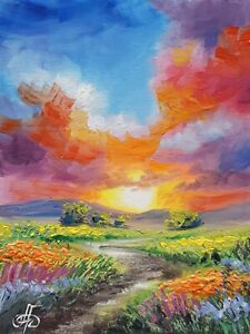 Summer Morning Make-believe, Original Oil Painting Signed Ukraine Artist