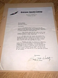 1945 HAWAIIAN AIRLINES LIMITED Letter from Honolulu with NICE LOGO - Earl Welty - Picture 1 of 5