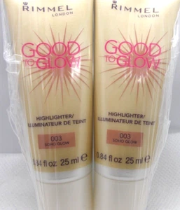 Rimmel Good To Glow Highlighter, 003 Soho Glow factory sealed wrapper 2-tubes - Picture 1 of 2