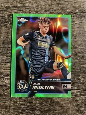 2023 Topps Chrome MLS Jack McGlynn Neon Green Lava Refractor /99 #1 - Image 1 of 2