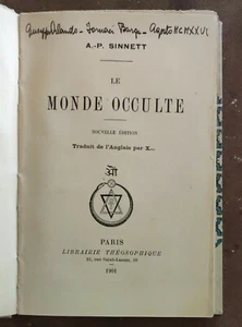 Monde Occulte Sinnet Paris 1901 - Imagen 1 de 3