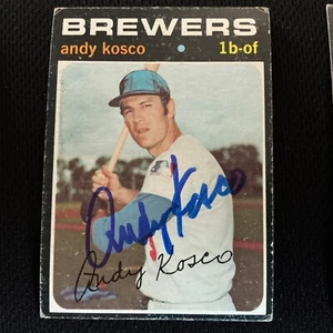 Autographed 1971 Topps ANDY KOSCO . HIGH NUMBER # 746 - Picture 1 of 1