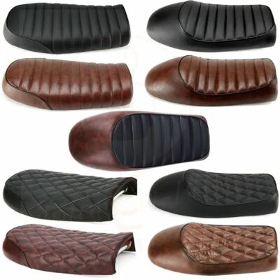 Flat/Hump Brat Cafe Racer Seat Vintage Saddle For Honda CB Yamaha XJ Suzuki GSXR - Image 1 of 4