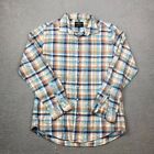 Rodd & Gunn Sports Fit Long Sleeve Button Shirt Men's Large Plaid LInen Cotton